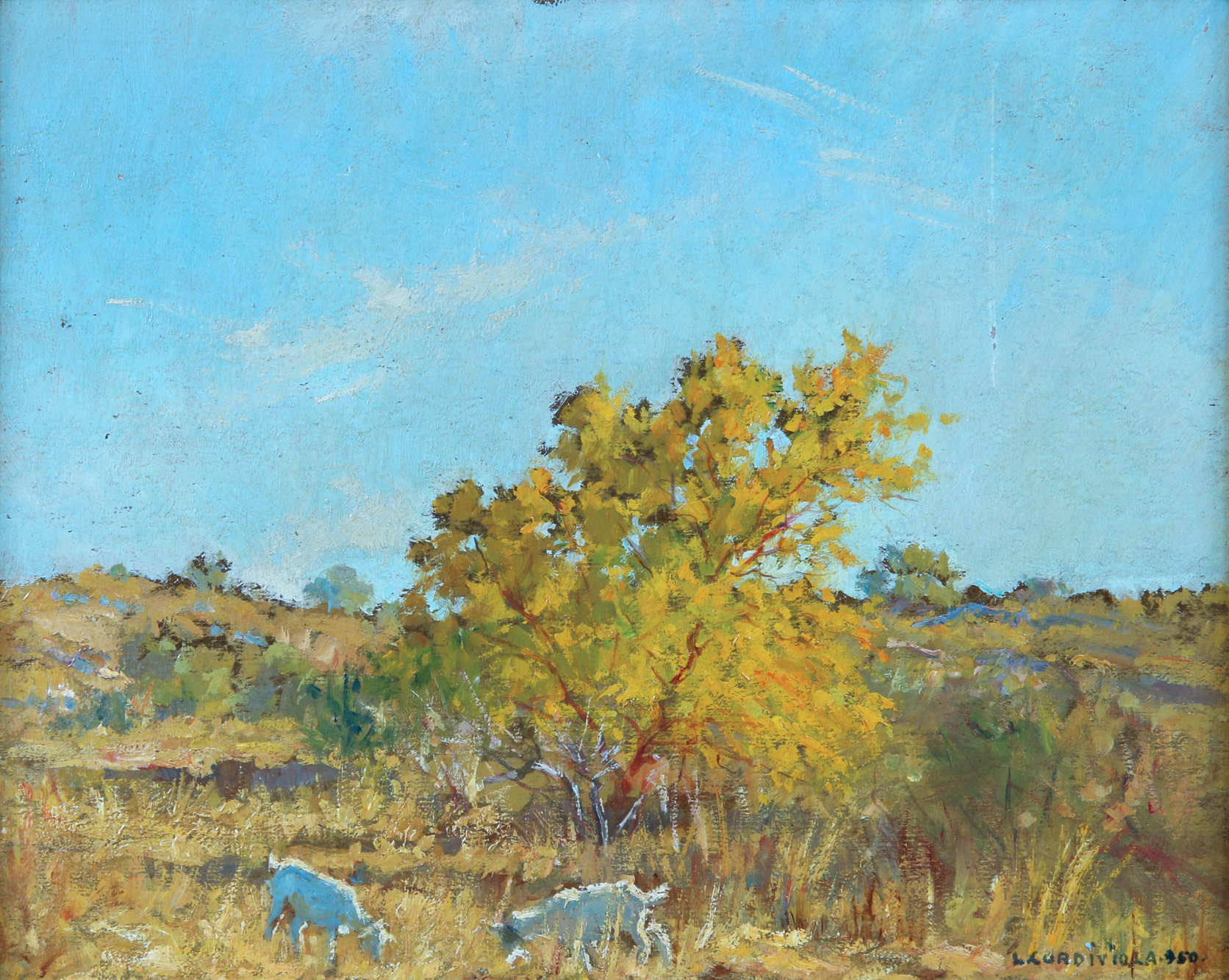 CORDIVIOLA, Luis Adolfo 'PAISAJE CON CABRAS' 