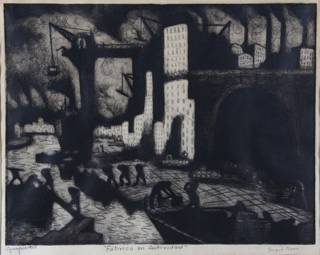 Lote 193: QUINQUELA MARTIN, Benito 'FABRICA EN ACTIVIDAD' 