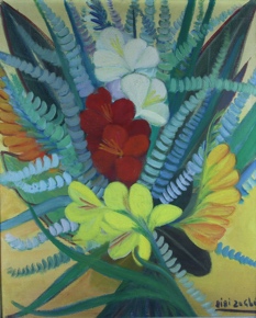 Lote 25: ZOGBÉ, Bibí 'GLADIOLOS Y EUCALIPTUS'