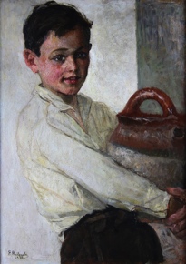 Lote 85: MONTANELLA, Evasio 'NIÑO CON CANTARO'