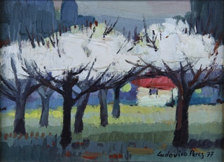 Lote 182: PEREZ, Ludovico 'PAISAJE ARBOLADO'