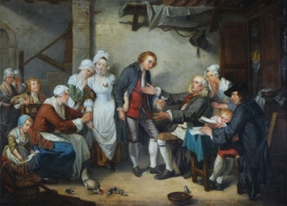 Lote 30: GREUZE, Jean Baptiste 'L´ACORDÉE DU VILLAGE' 