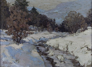 Lote 107: BIERHALS, Otto 'PAISAJE NEVADO' 